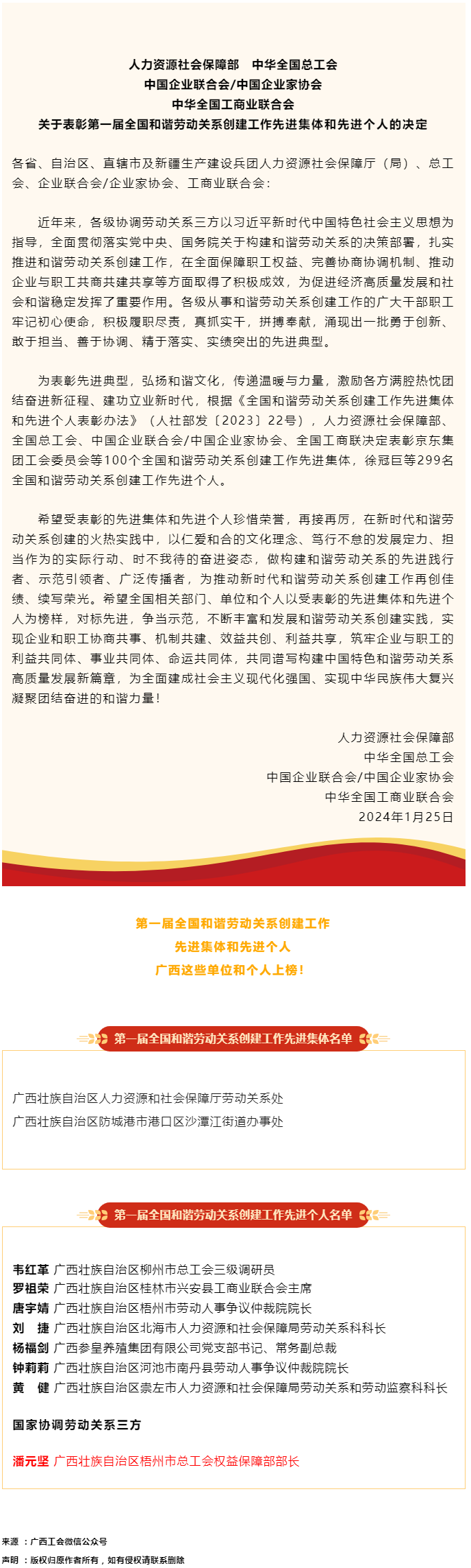 喜報，第一屆全國和諧勞動關(guān)系創(chuàng)建工作先進集體和先進個人名單公布 梧州市1人上榜.png